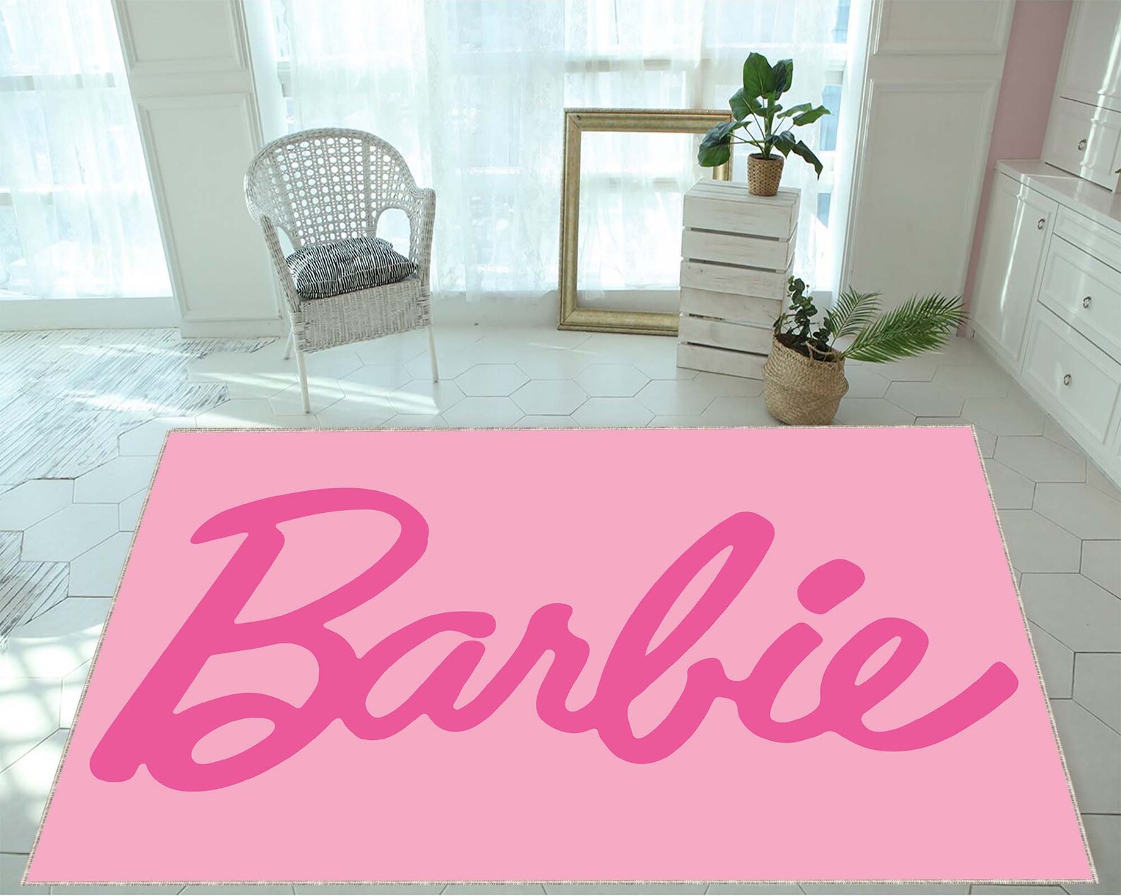 Barbie Rug Barbie Barbie Design Gift for Kids Gift for - Etsy