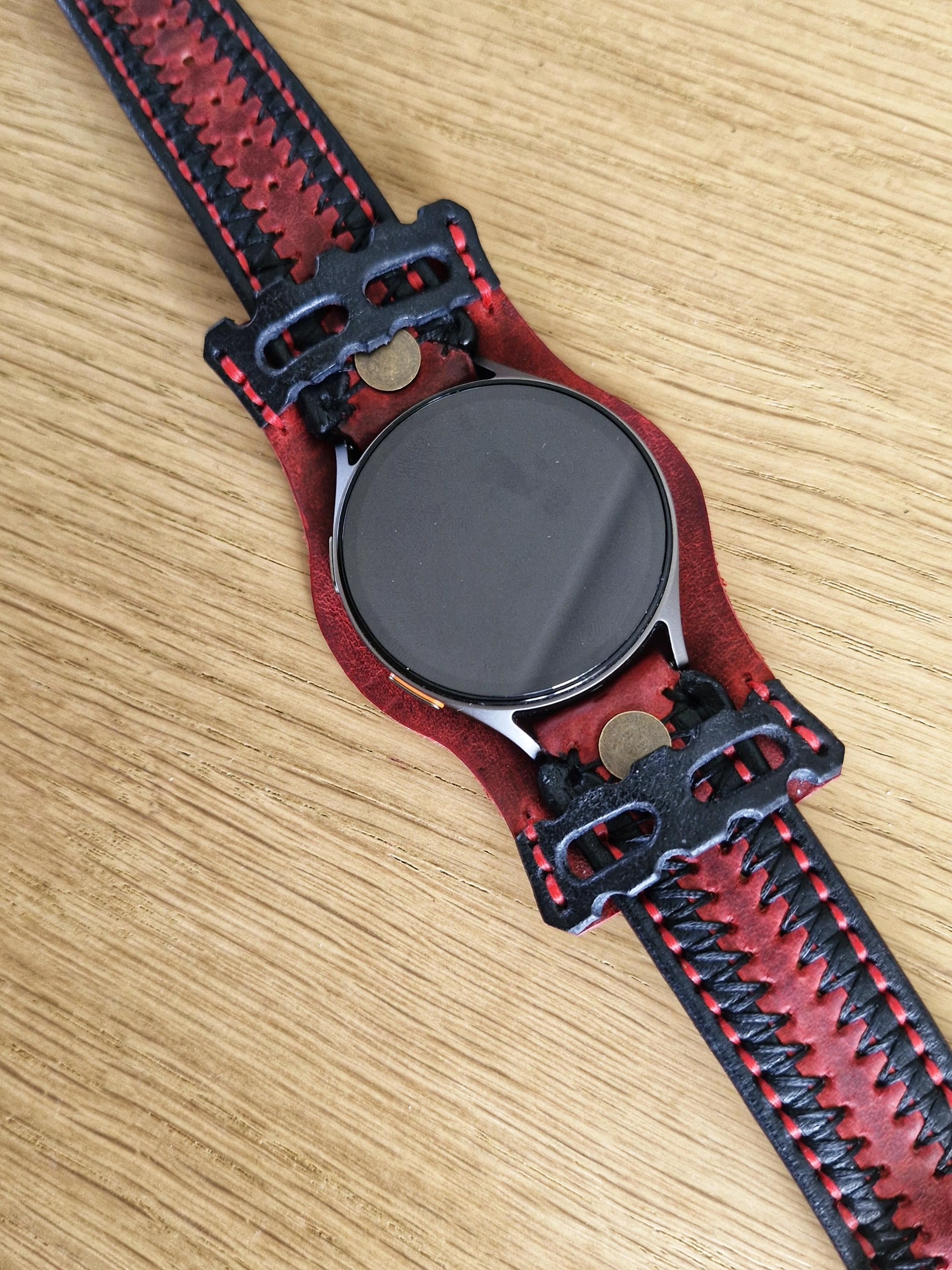 Tooled Leather Samsung Watch Band
