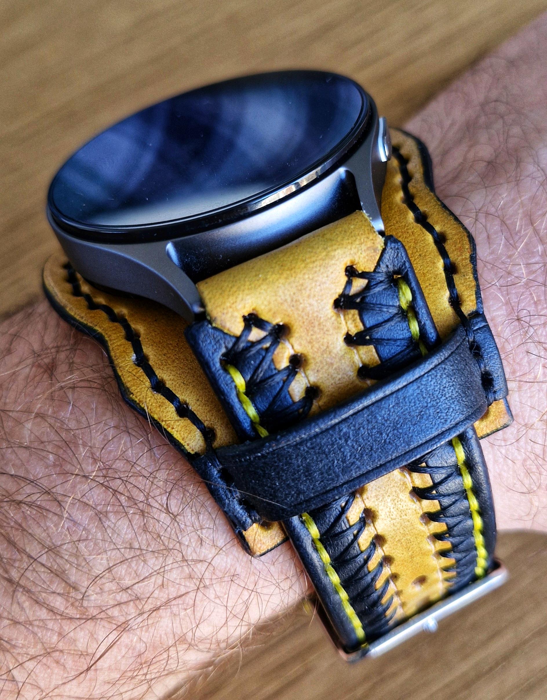 Handmade Leather Cuff Watch Band: Smartwatches and Analog Watches