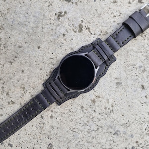 Leather cuff Watch strap For Apple Watch, Leather cuff Watch strap For Samsung Watch, Leather cuff Watch strap For 20, 22, 24, 26 mm