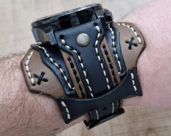 Handmade Leather Cuff Watch Band