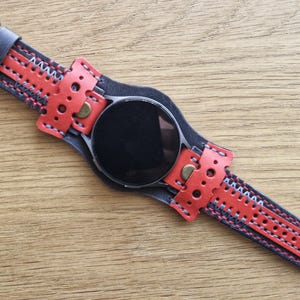 Leather cuff Watch strap For Apple Watch, Leather cuff Watch strap For Samsung Watch, Leather cuff Watch strap For 20, 22, 24, 26 mm