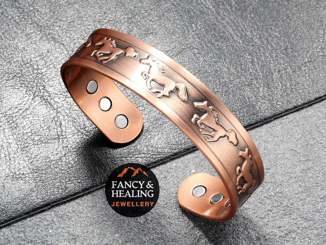 Hand Carved Pure Copper Bracelet. - healinglama buddhist shop