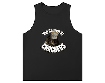 Church of Crackers Men's Solid Color Crewneck Tank Top