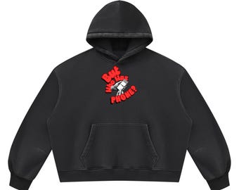 Who was phone Unisex Vintage Wash Boxy Fleece Hoodie