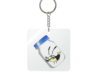 Shrimp Kaine Square Keychain