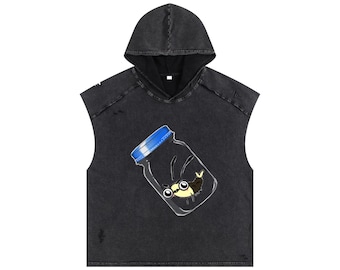 Shrimp Jar Snow Washed Boxy Hooded Tank Top Twitch Merch
