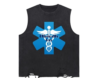 Clinically Gay Snow Washed Raw-Hem Tank Top Twitch Merch
