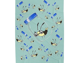 Shrimp Jar Velveteen Plush Blanket
