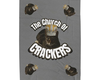 Church of Crackers Velveteen Plush Blanket
