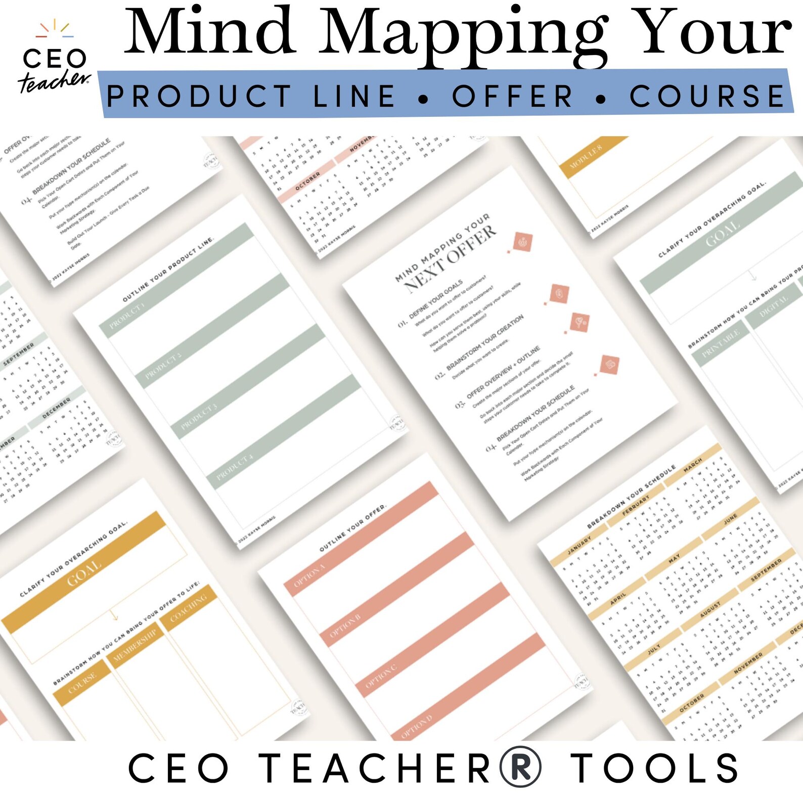 Mind Mapping Templates for Teachers - Etsy