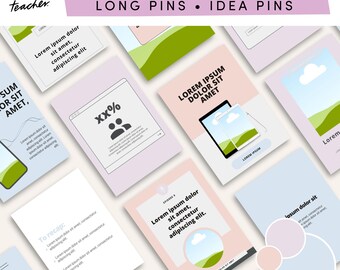 Canva Templates for Pinterest , Teacher Pinterest Pin Templates for ...
