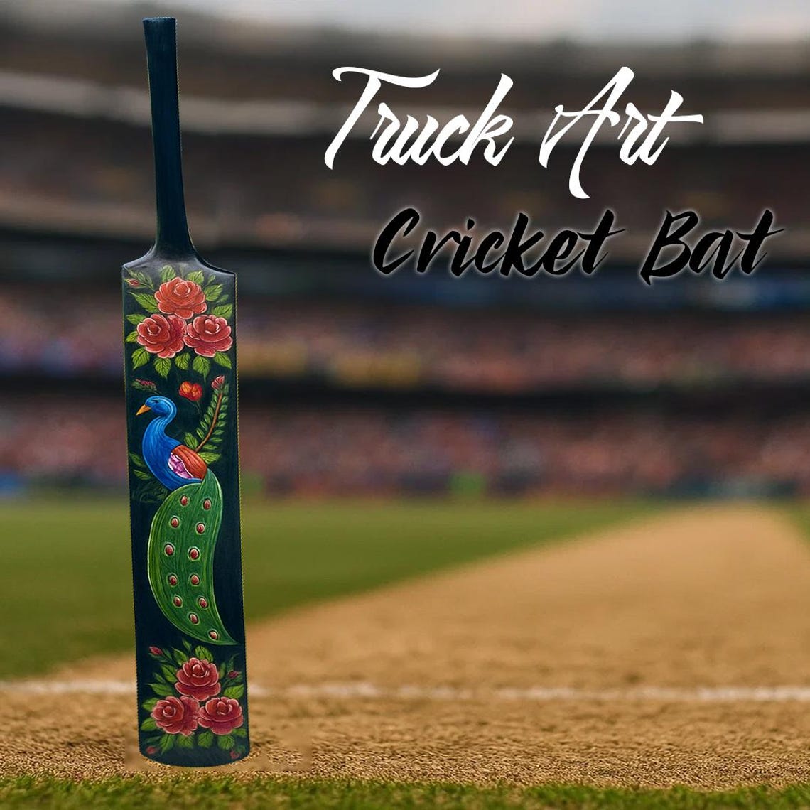 Pakistani Bat Truck Art Cricket Bat/pakistani Hand Painted Wooden Cricket Bat ...