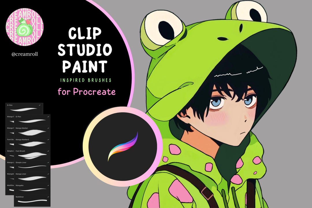 50+ Manga Like Clip Studio Paint Inspired Brushes for Procreate, Clip ...