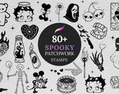 80+ Friday the 13th tattoo procreate, Spooky Tattoo Flash Stamps Procreate, Horror Tattoo Procreate, gothic tattoo, small spooky brushes