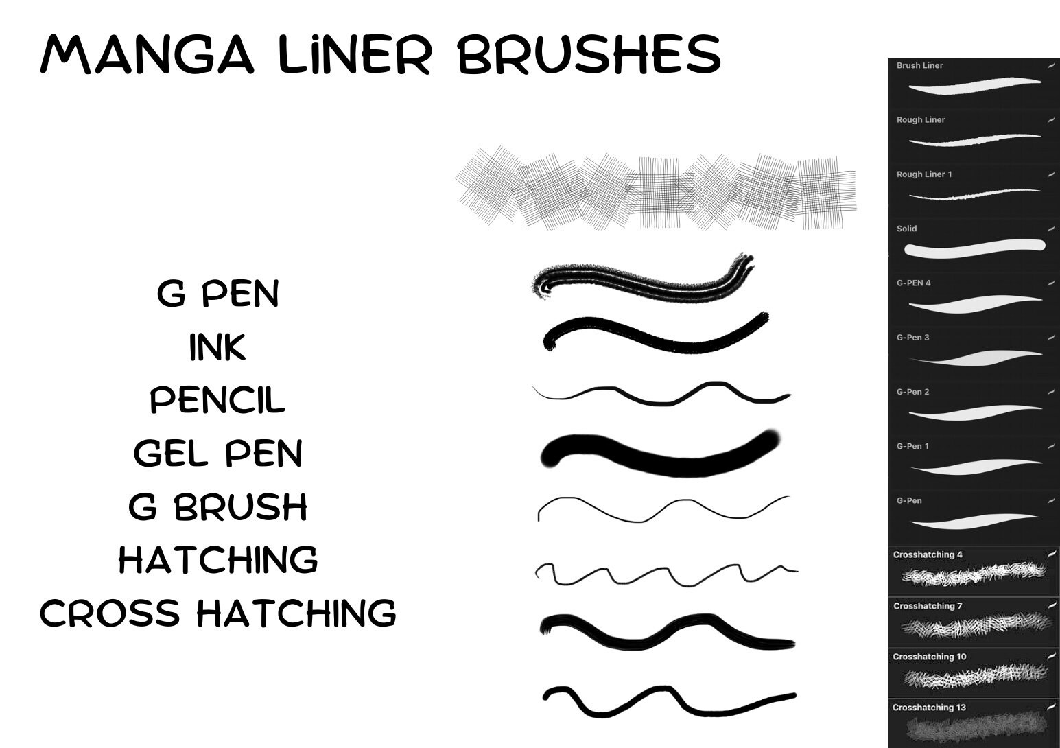 50 Manga Brush Kit, Manga Brush Procreate, Comic Ink Procreate, Manga