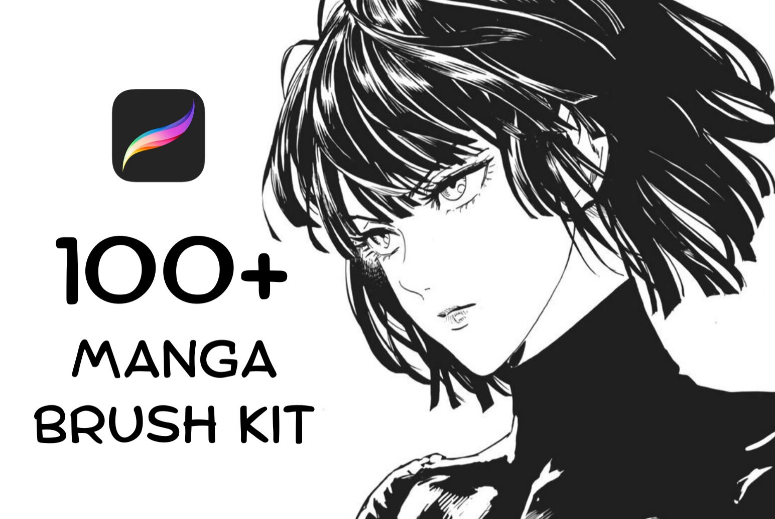 100 Manga Brush Kit Manga Brush Procreate Comic Ink Etsy Australia