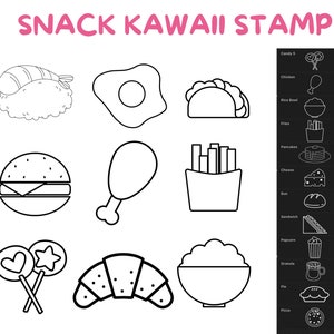 200+ Kawaii Stamps for Procreate, Kawaii Eye Stamp, Japanese Kawaii Art ...