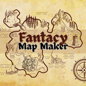 Procreate用ファンタジーマップメーカー、中世風マップ、ビンテージマップスタンプ、Procreate用ダンジョンズ＆ドラゴンズマップブラシ、ダンジョンズ＆ドラゴンズマップスタンプ