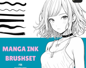 Manga-inktpakket, manga-voeringborstels, mangapenseel voortplanten, stripinkt voortplanten, manga-lineartpenselen, anime-penseelborstel, manga-gpen