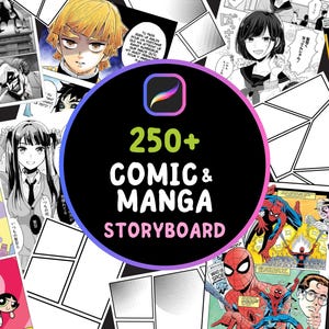 250+ Manga Panel Templates, Comic Storyboard Templates, Manga Panel Layout, Comic Panel Layout, Manga Speedline Stempel, Manga Element Stempel
