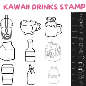 200+ Kawaii Stamps for Procreate, Kawaii Eye Stamp, Japanese Kawaii Art ...
