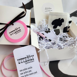 You're UTTERLY Spectacular - FREE Personalization - Cow Themed Appreciation Gift - Care Package