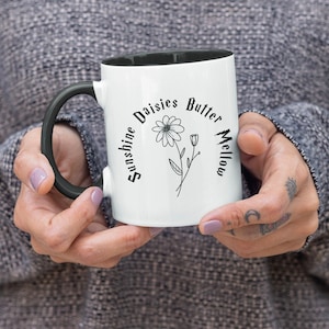 Sunshine Daisies Coffee Mug 11oz | Gift for HP lover cup | Wizard Gift | Butter Mellow Drinkware | Tea Cup HP
