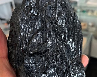 Extra Large Raw Black Tourmaline Chunk: Natural Protective Crystal from Brazil