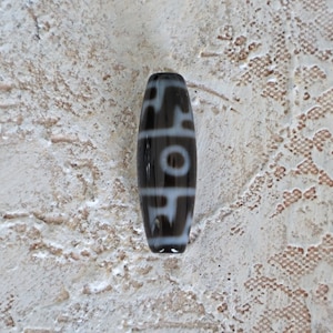 2 Eye Dzi Bead Rare | Tibetan Agate Dzi Bead 2 Eye