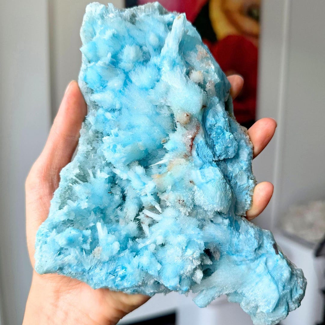 Blue Aragonite Needle Crystal – Acicular Formation From Yunnan China ...