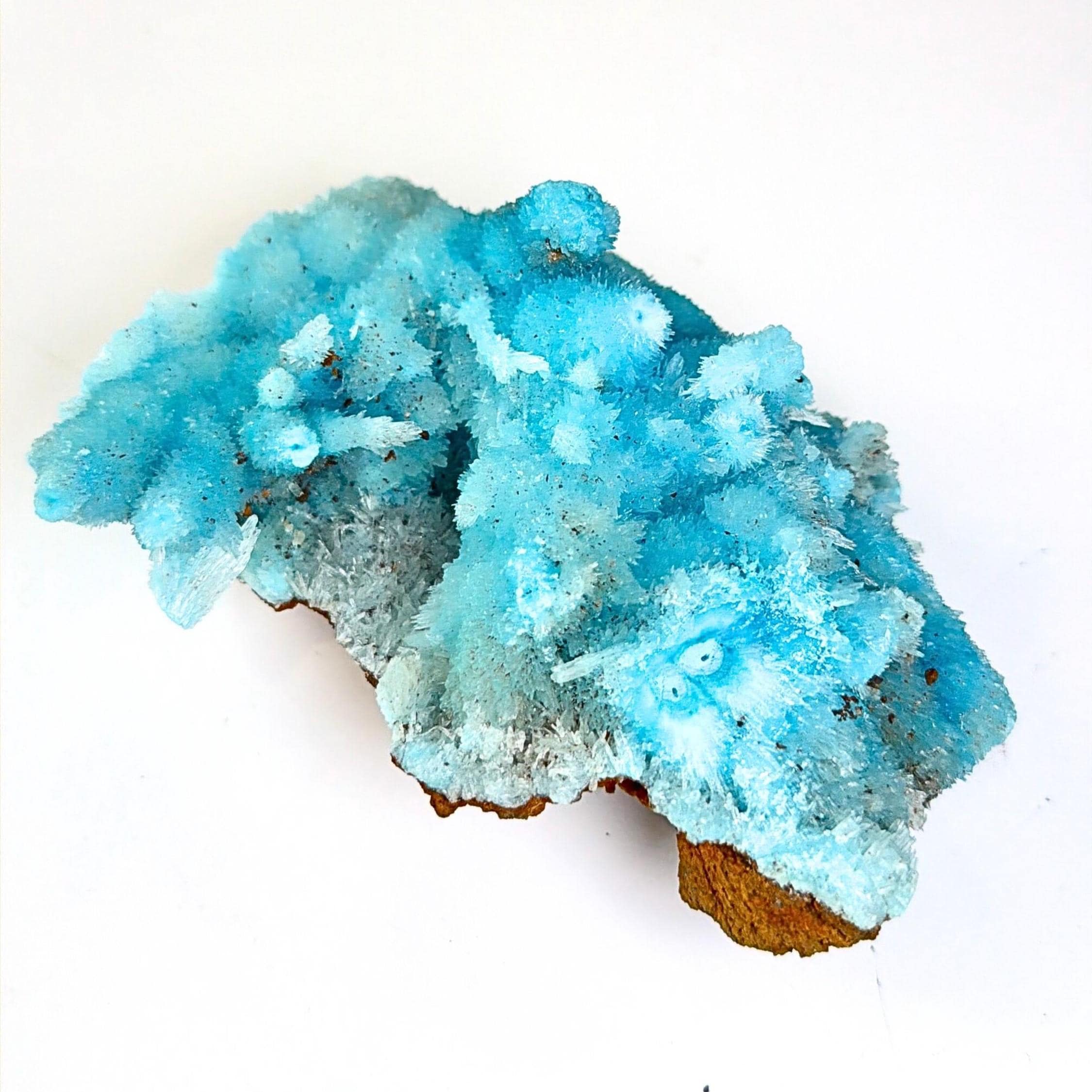 Blue Aragonite Crystal Cluster | 1lb Raw Acicular Stalactite
