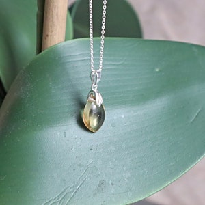 Citrine Pendant Necklace Sterling Silver | Gold or Silver Crystal Necklace for Abundance and Joy