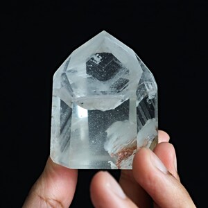 Phantom Clear Crystal Quartz Turmspitze poliert Large 100 gramm / 3.7 oz PH4