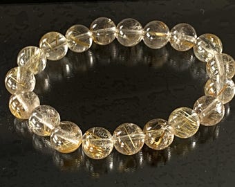 Goldenes Rutilquarz Armband - AAA Rutilquarz-Schmuck