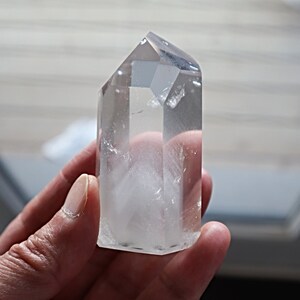 Phantom Clear Crystal Quartz Turmspitze poliert Large 98 Gramm / 3.46 oz PH3