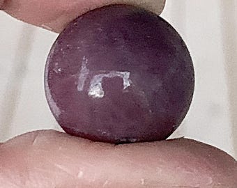 Ruby Sphere Natural 20mm | Fluorescent Ruby Crystal Orb 85ct