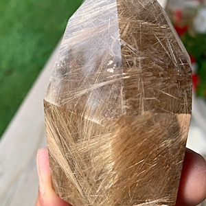 Golden Rutilated Quartz Tower | Rutile Point Clarity Energy Abundance Home Decor, RQ1, RTD3