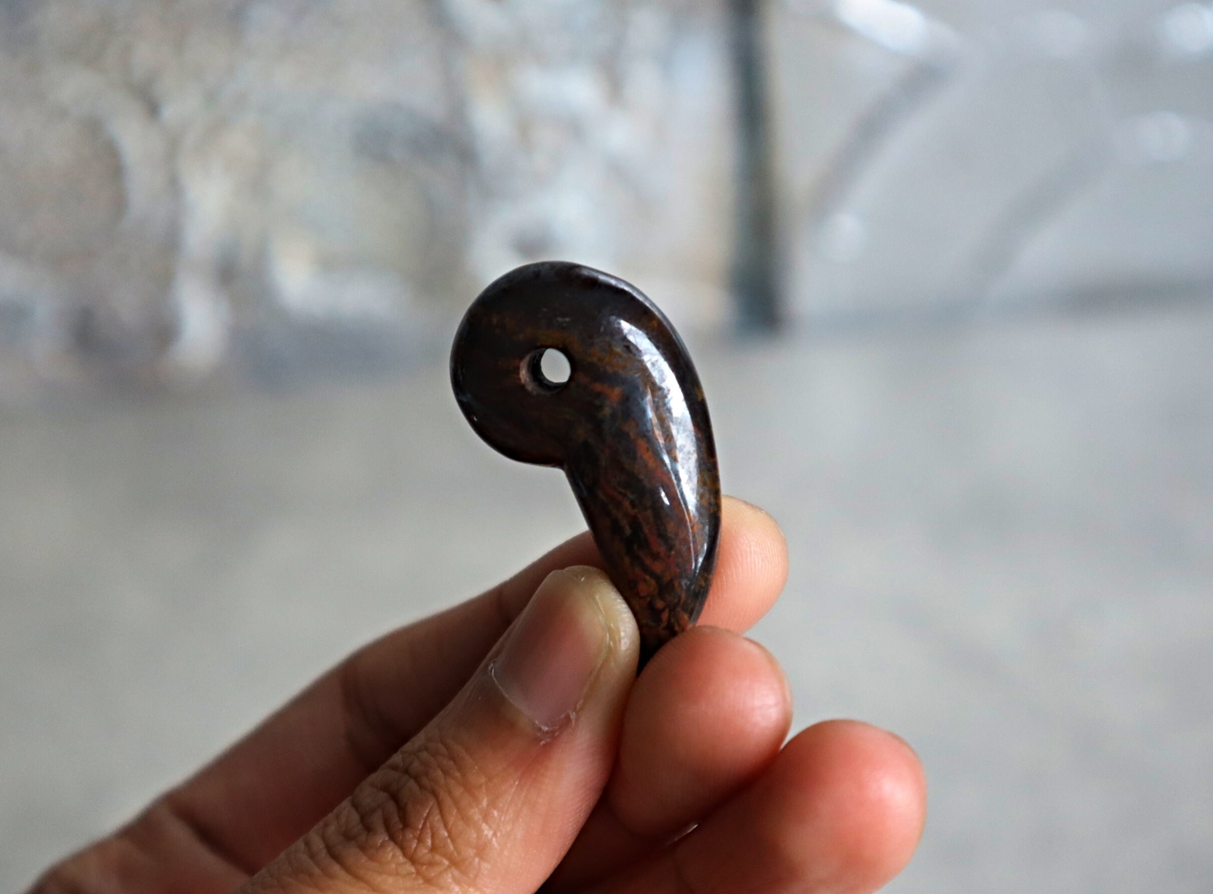 Iron Tiger Magatama Stone – Japanese Amulet for Strength