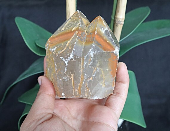 Himalayan Double Pointed Quartz Crystal With Iron Oxide - Etsy Himalayan Double Pointed Quartz Crystal With Iron Oxide - Etsy