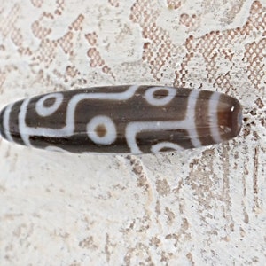 6 Eye Dzi Bead | Tibetan Dzi Bead 6 Eye