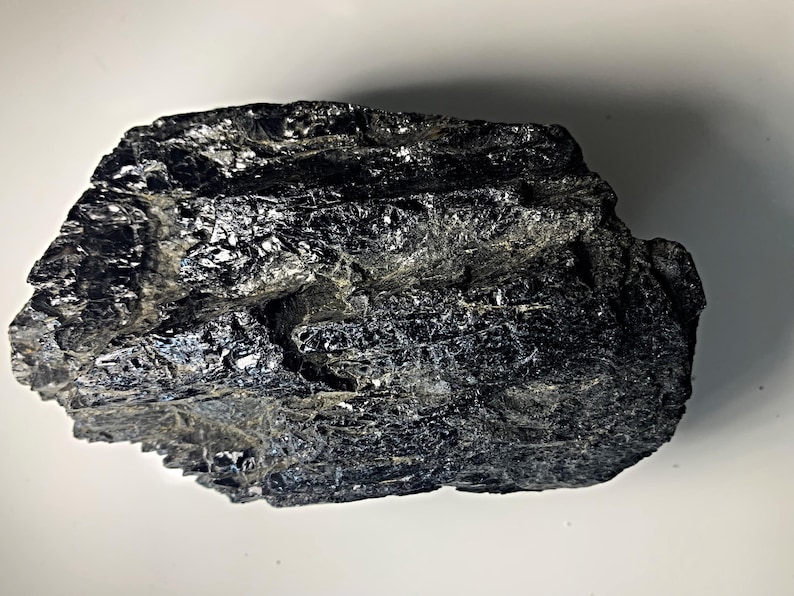 Extra large raw black tourmaline crystal from Brazil