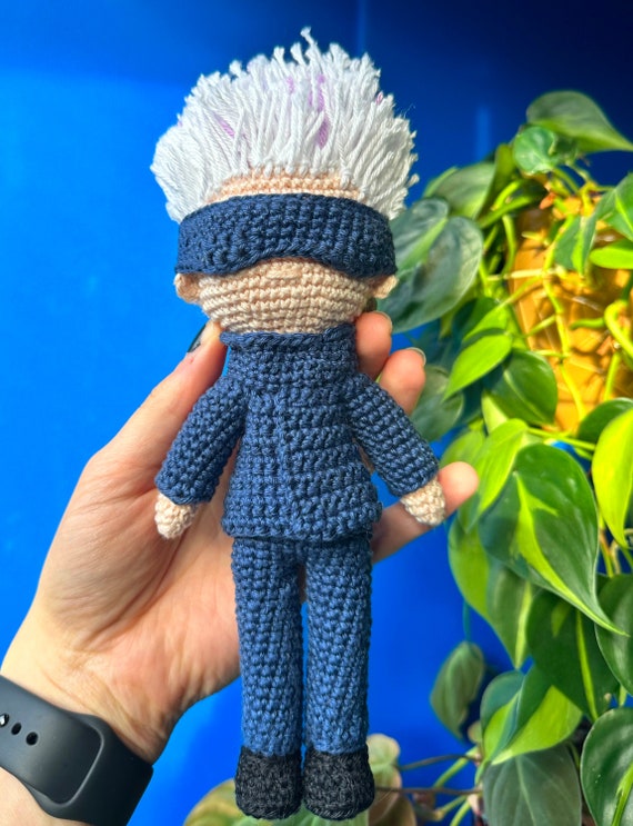 Strongest Sorcerer JJK Inspired Crochet Pattern Guy White Hair