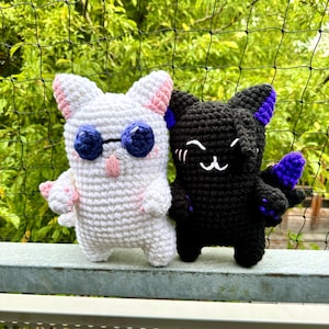 Black cat white Cat Crochet pattern Inspired Jujutsu Kaisen