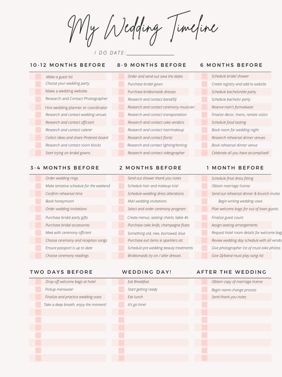 Wedding Planner Printable, Wedding Checklist, Wedding Planner Book, We