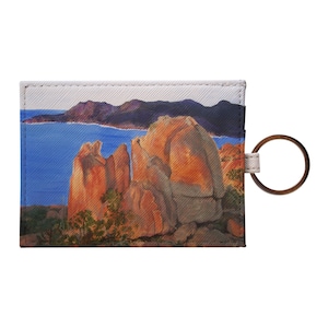 Tarjetero con estampado de las Montañas Rocosas, billetera unisex