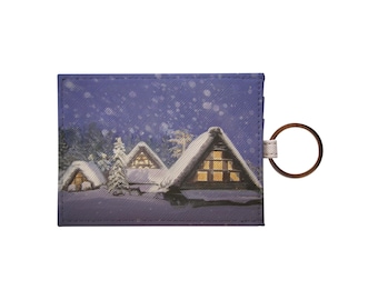 Winter Village Veganskt Läder Korthållare, Julklapp