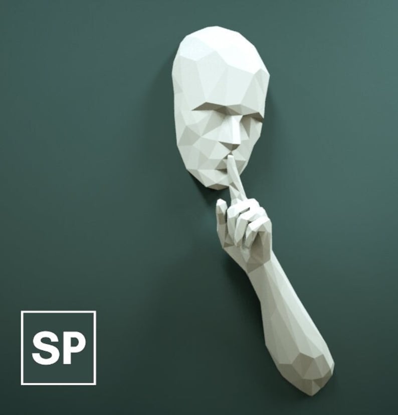 Papercraft 3d, Paper Trophy, Low Poly Papercraft, Library Decor, Paper