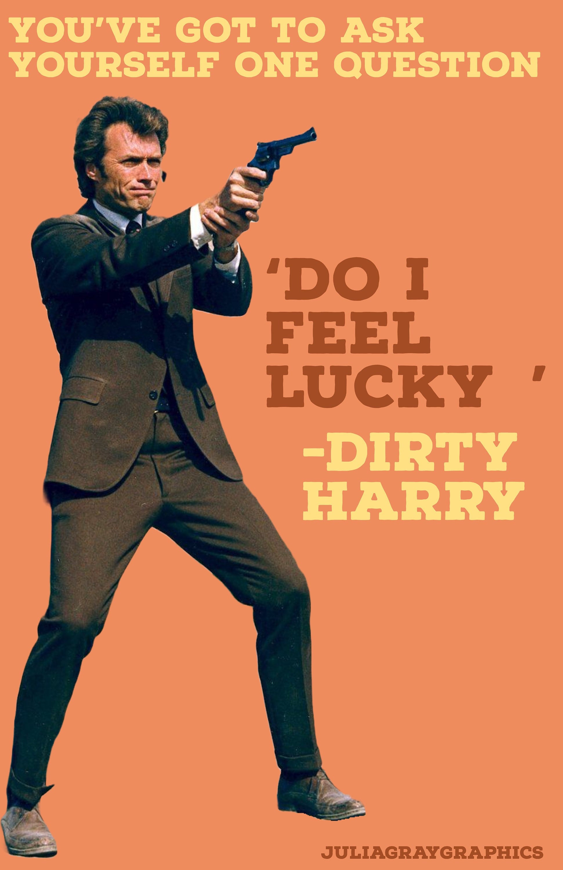 Clint Eastwood, Dirty Harry Movie Poster Fan Made Digital Download