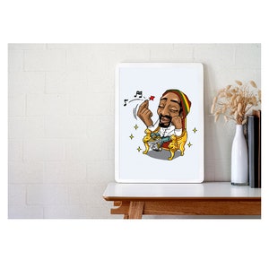 May include: A cartoon illustration of a person wearing a red, yellow, and green hat sitting on a gold throne. The person is smiling and holding their hand up to their ear as if listening to music. There are musical notes and stars around the person.